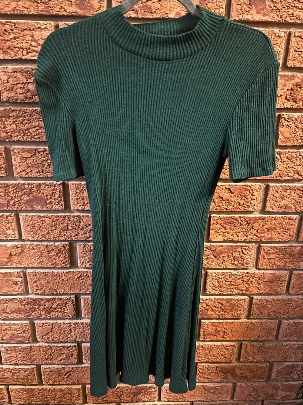 Forever 21 Forest Green Ribbed Midi Dress